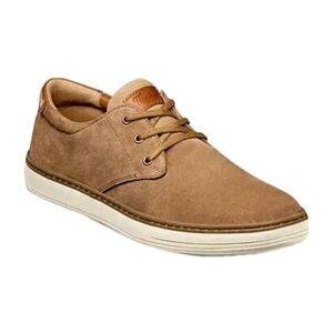 Florsheim Men's Caper PT Lace Suede Plain Toe Oxfords Sand US Sz 8.5W NEW! $100